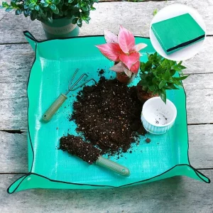 using foldable mat for indoor gardening in small space
