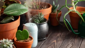 indoor plants thriving with balanced humidity